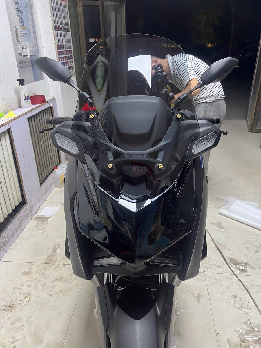 Suitable for 25 Yamaha Xmax300 Heighten Windshield Modification Front Windshield Thickeneded Windshield Deflector