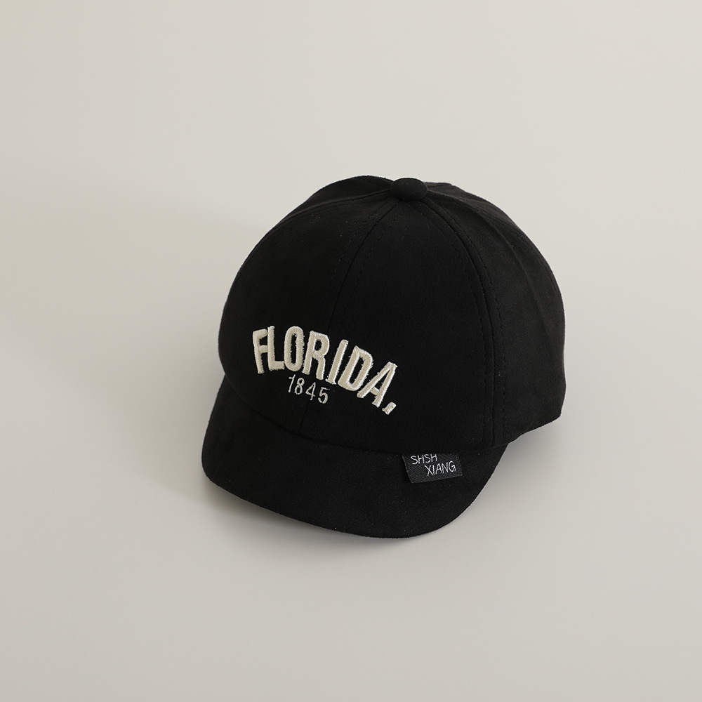 Sombreros infantiles primavera y otoño para hombres de piel de ciervo moda otoño y invierno para niños gorras de lengua corta gorras de béisbol para niños