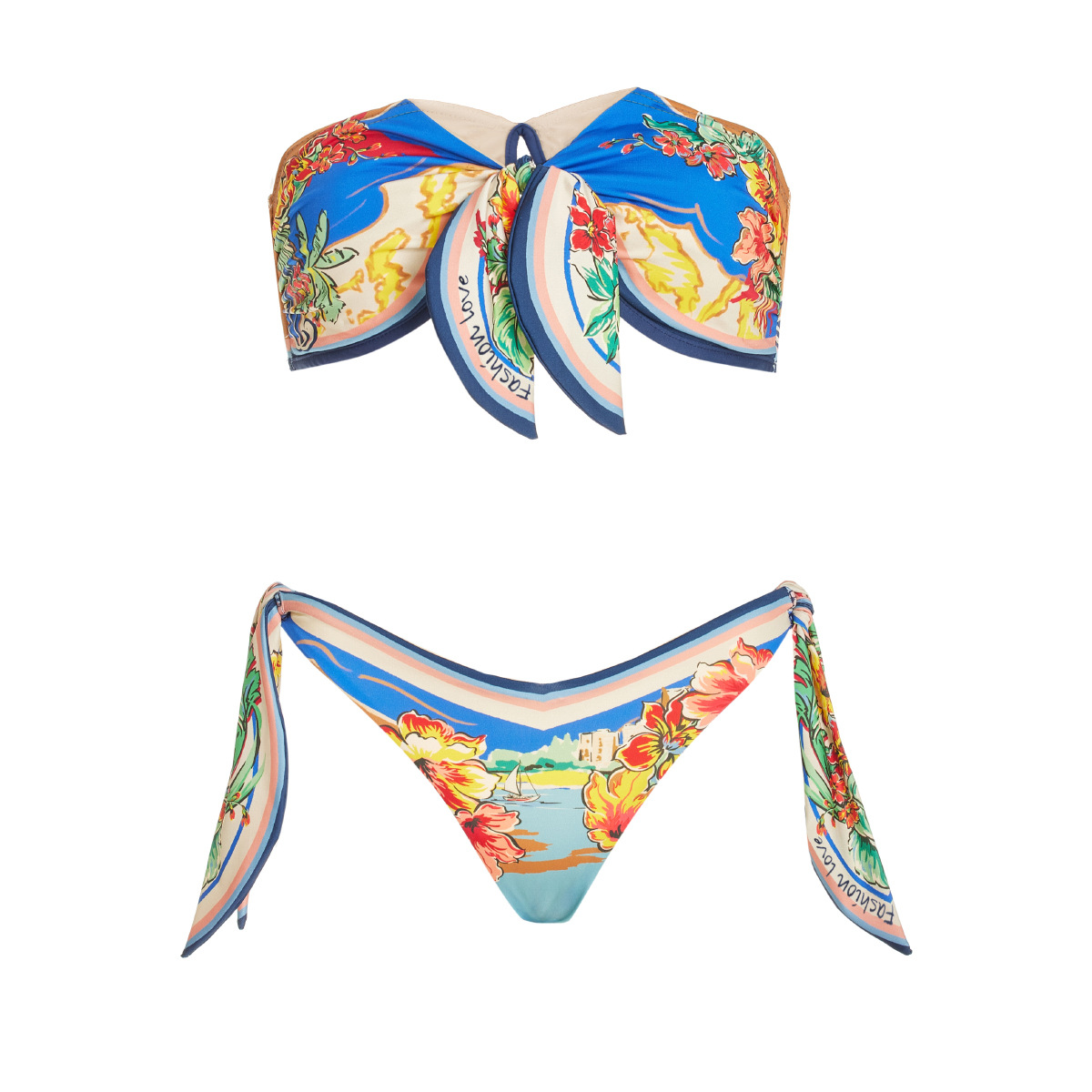 Tube Top Printed Bikini side view