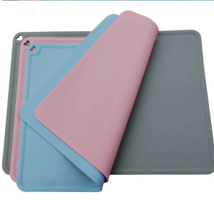 加厚方形硅膠瀝水墊寵物墊隔熱墊餐墊墊廚房食品級食品級硅膠墊