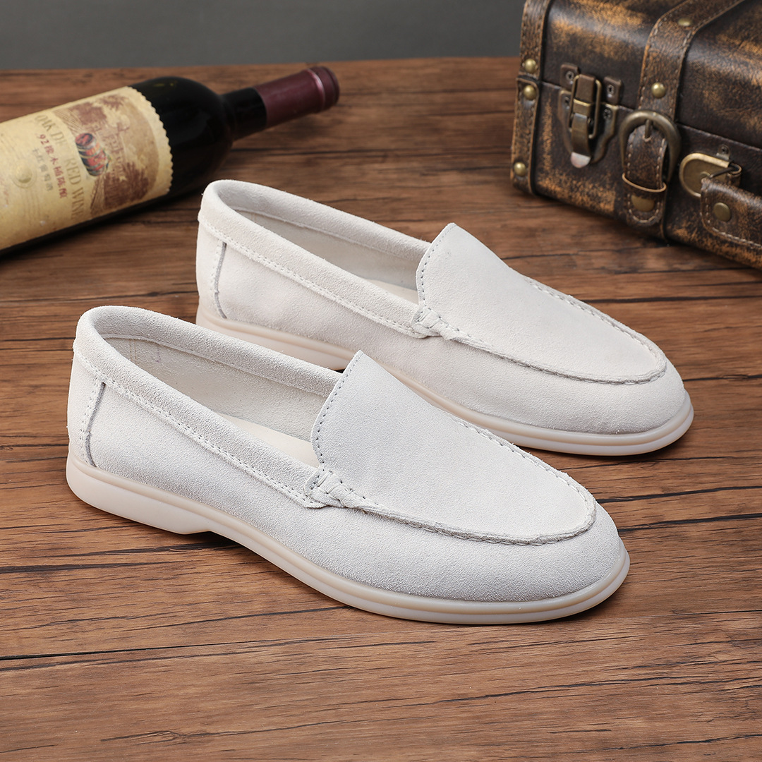 四季豆豆鞋真皮包子鞋英伦韩版一脚蹬透气懒人单鞋男