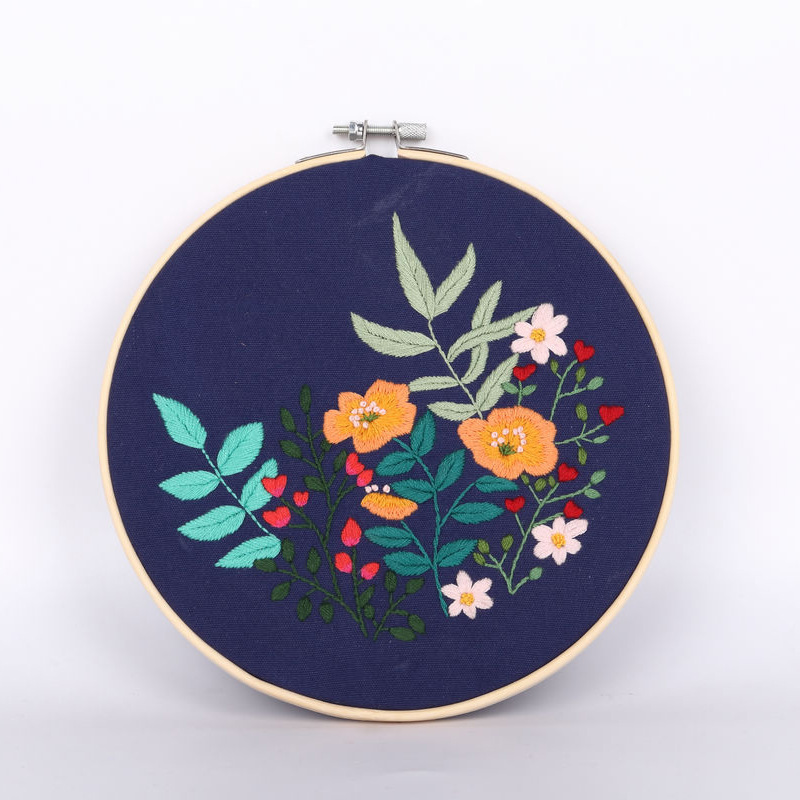 Estilo europeo fragancia floral viento suave xiangyang DIY bordado hecho a mano material paquete traje de costura