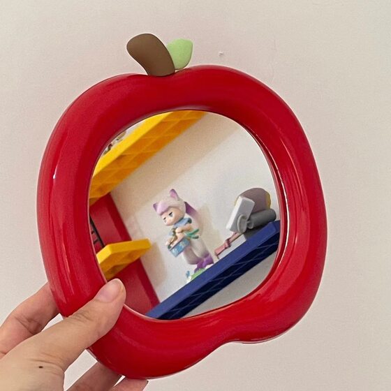Ins Cute Makeup Mirror Student Dormitory Portable Desktop Makeup Mirror Home Bedroom Office Eerable Dressing Mirror