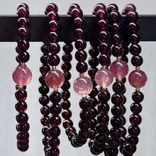 草莓晶仿石榴石手串新中式复古简约气质百搭手饰工厂直销抖音同款