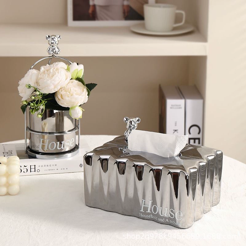 Гальваника персиковое сердце маленький медведь аксессуары фруктовая тарелка конфеты коробка ручная коробка для хранения украшений