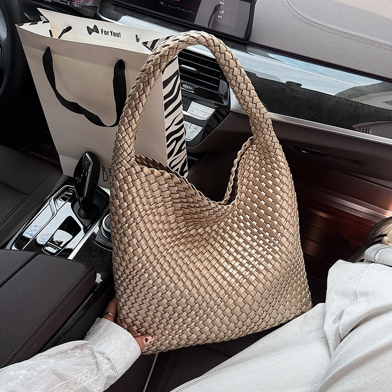 Bolsa de trenzado transfronteriza de viento de viaje bolsa de gran capacidad bolsa de tejido bolsa de hombro bolsa diaria bolsa de moda de mujer braza
