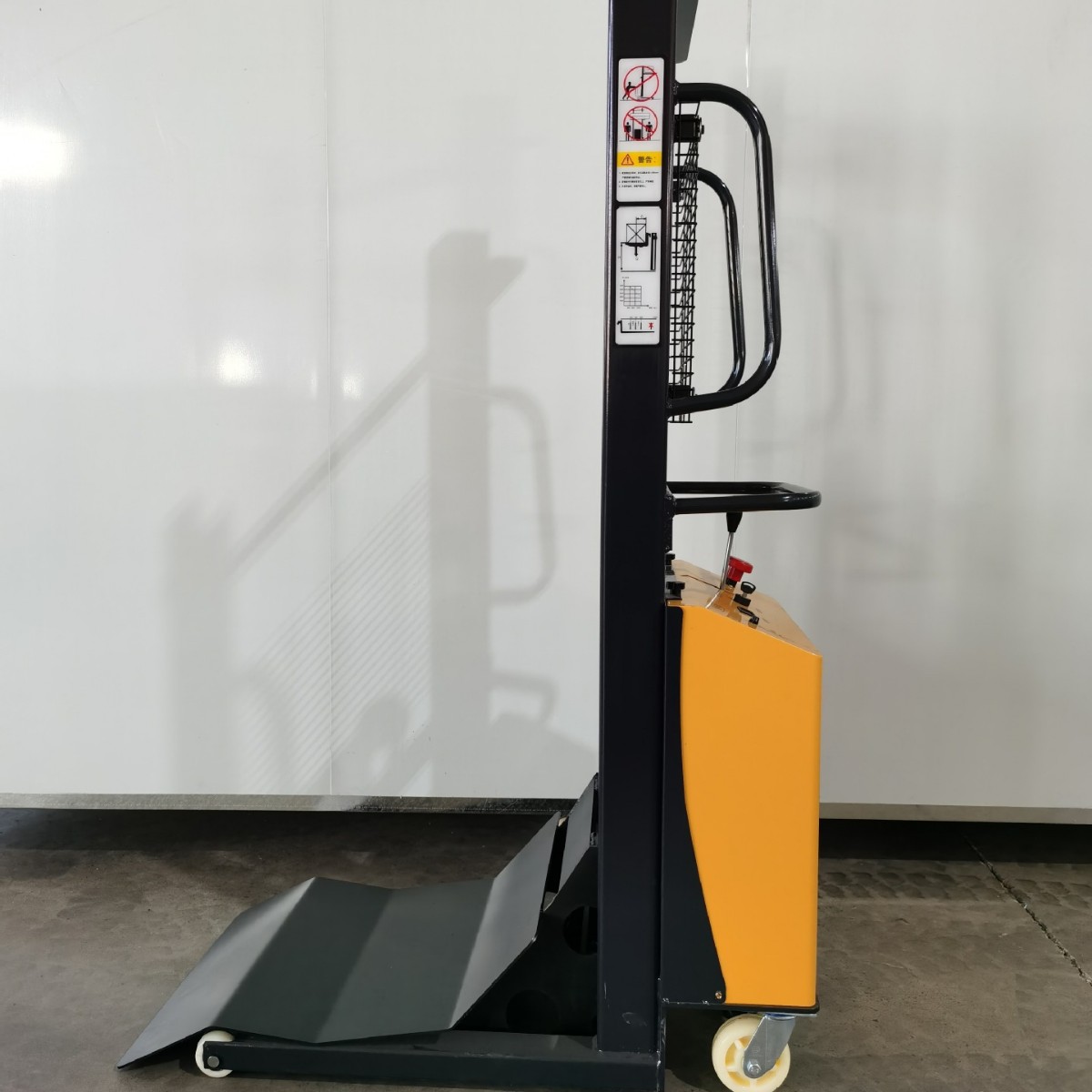 Semi electric paper roll stacker