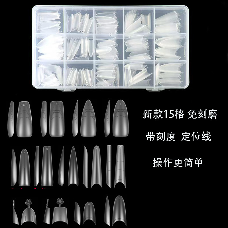 Nail Art Pieces French Shallow Patch Half Patch C Arc Short Ladder Short Round Frosted Non-engraving and Grinding Ultra-thin Wear Fake Nail Patch Nail Art Pieces French Shallow Patch Half Patch C Arc Short Ladder Short Round Frosted Non-engraving and Grinding Ultra-thin Wear Fake Nail Patch