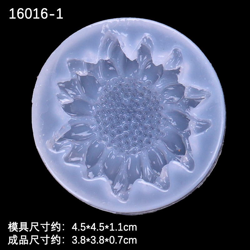 Espejo DIY cristal epoxi flor molde de silicona Rosa girasol Decoración Accesorios