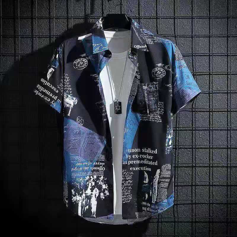 Black 8873 newspaper shirt