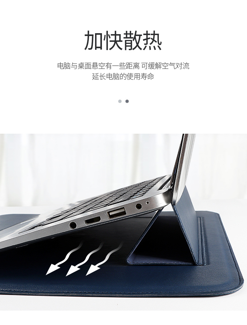Multi-functional computer bag inner liner with stand, notebook stand leather case, MacBook inner liner pro undefined
