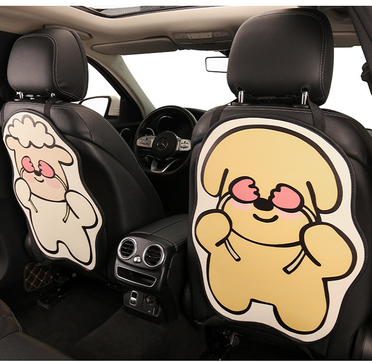 Tulip Biye Small Animal Design Car Seat Back Anti-Kick Pad, Car Seat Anti-Dirt Pad, Universal for All Seasons, Rear Seat
