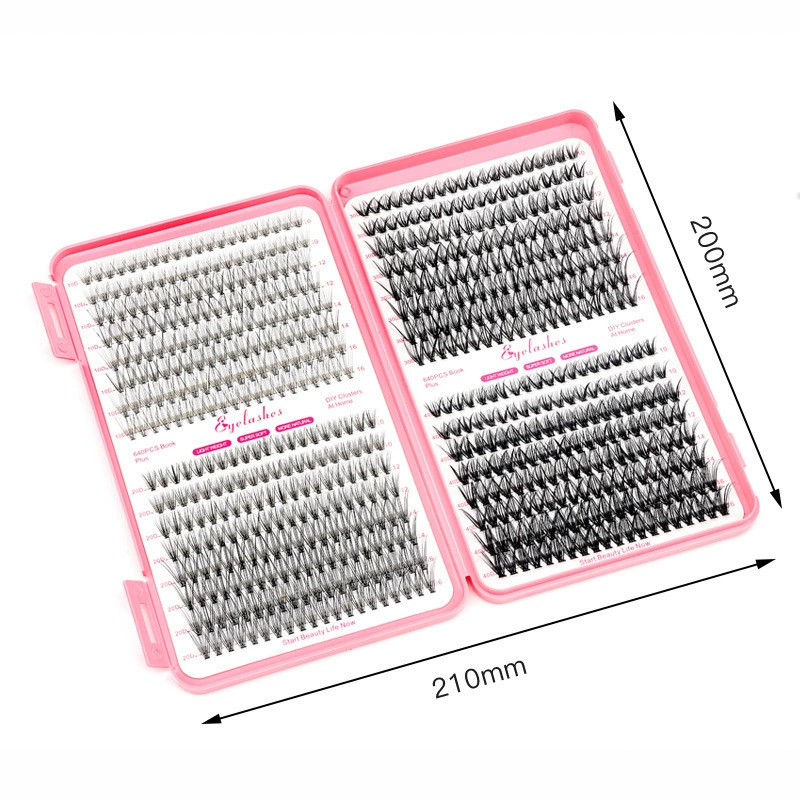 False Eyelash Cluster Set, 32-row Mixed Volume Individual Clusters, 10–100P Options
