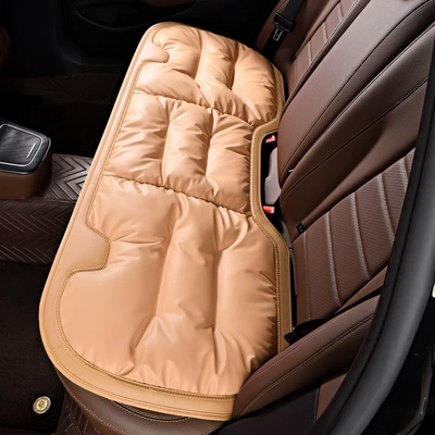 Seat cushion, seat cover – supplies - milk-tea-color-anti-fouling-leatherlong-rear-seat-soft-and-comfortable