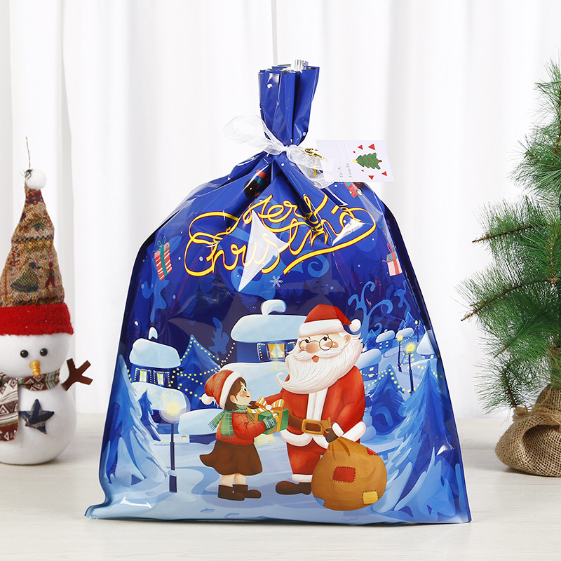 En stock corbata cuerda Navidad caramelo bolsa alce Santa Claus Correa cordón bolsa caramelo bolsa de regalo personalización image 26