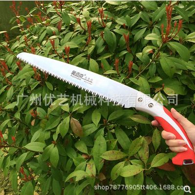 奥迈克460手锯46cm果树锯剪定锯园林直锯伐木锯木工锯子