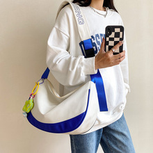 斜挎布包大容量韓國大包休閑尼龍潮女跨境設計運動帆布包一件代發