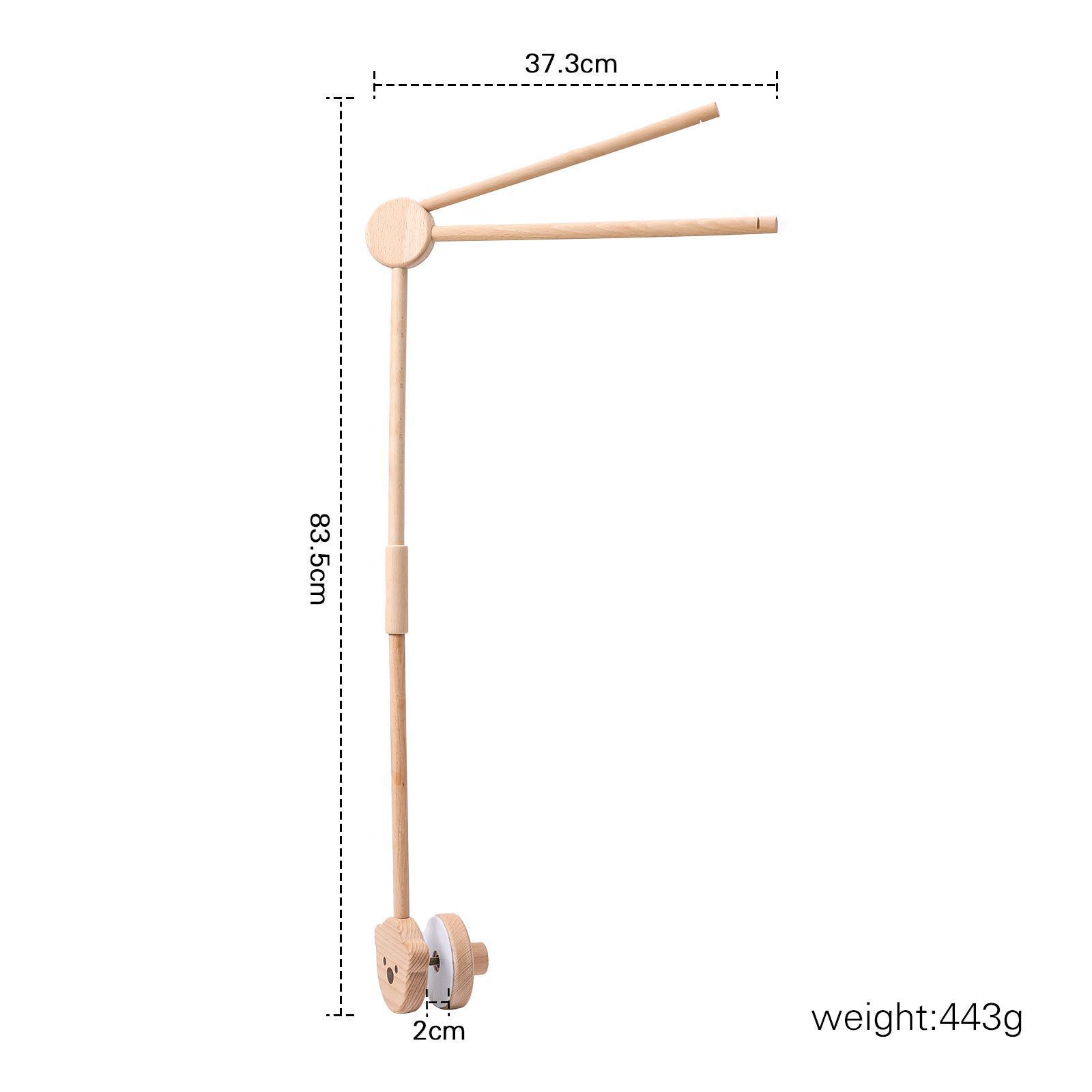 Soporte de campana de cama de madera de oso