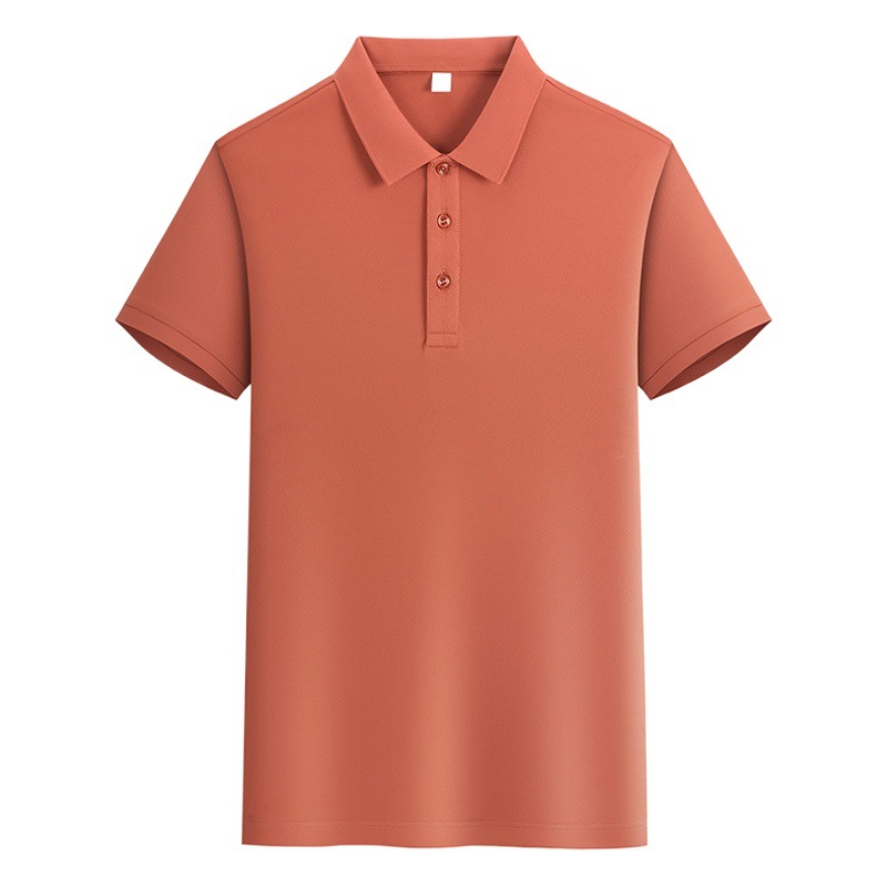 Camiseta polo de manga corta, fresca, transpirable, antiarrugas, de 32 unidades, ropa de trabajo, camiseta polo de seda helada, logotipo impreso personalizado