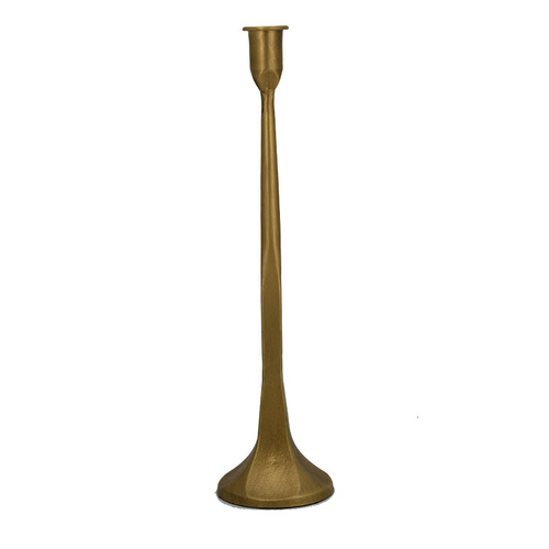 Cross-border Amazon black cast iron candle holder living room home decoration standing candle holder bed and breakfast decoration ornament