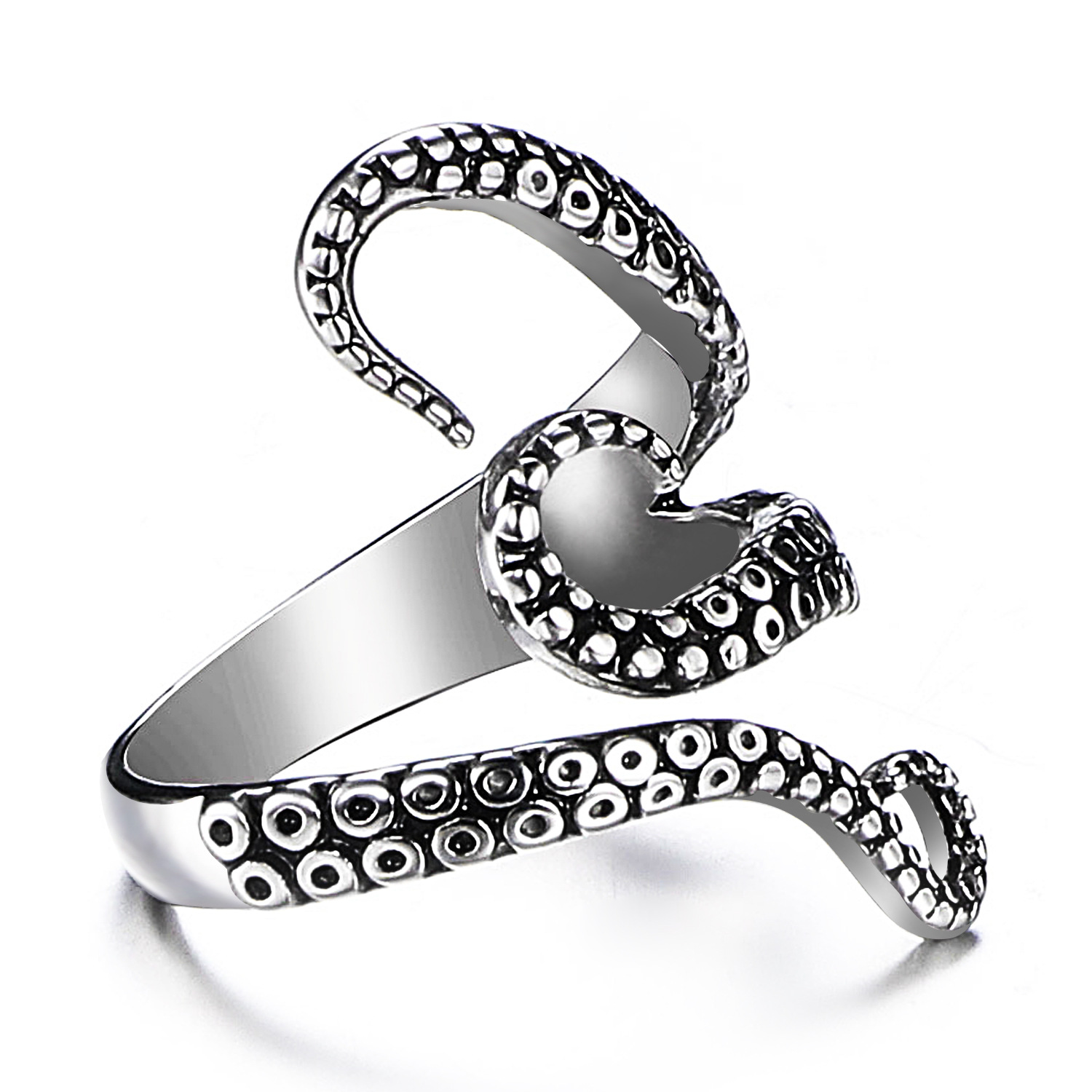 Stainless Steel Material Men'S Gender Hip-hop Octopus Stainless Steel Open Ring In Bulk