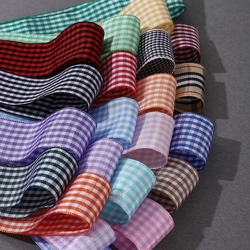 Huiya Suge La Plaid Ribbon Clothing Hair Accessories Bow Accessories Handmade Flowers Cake Gift Packaging Ribbon Huiya Suge La Plaid Ribbon Clothing Hair Accessories Bow Accessories Handmade Flowers Cake Gift Packaging Ribbon