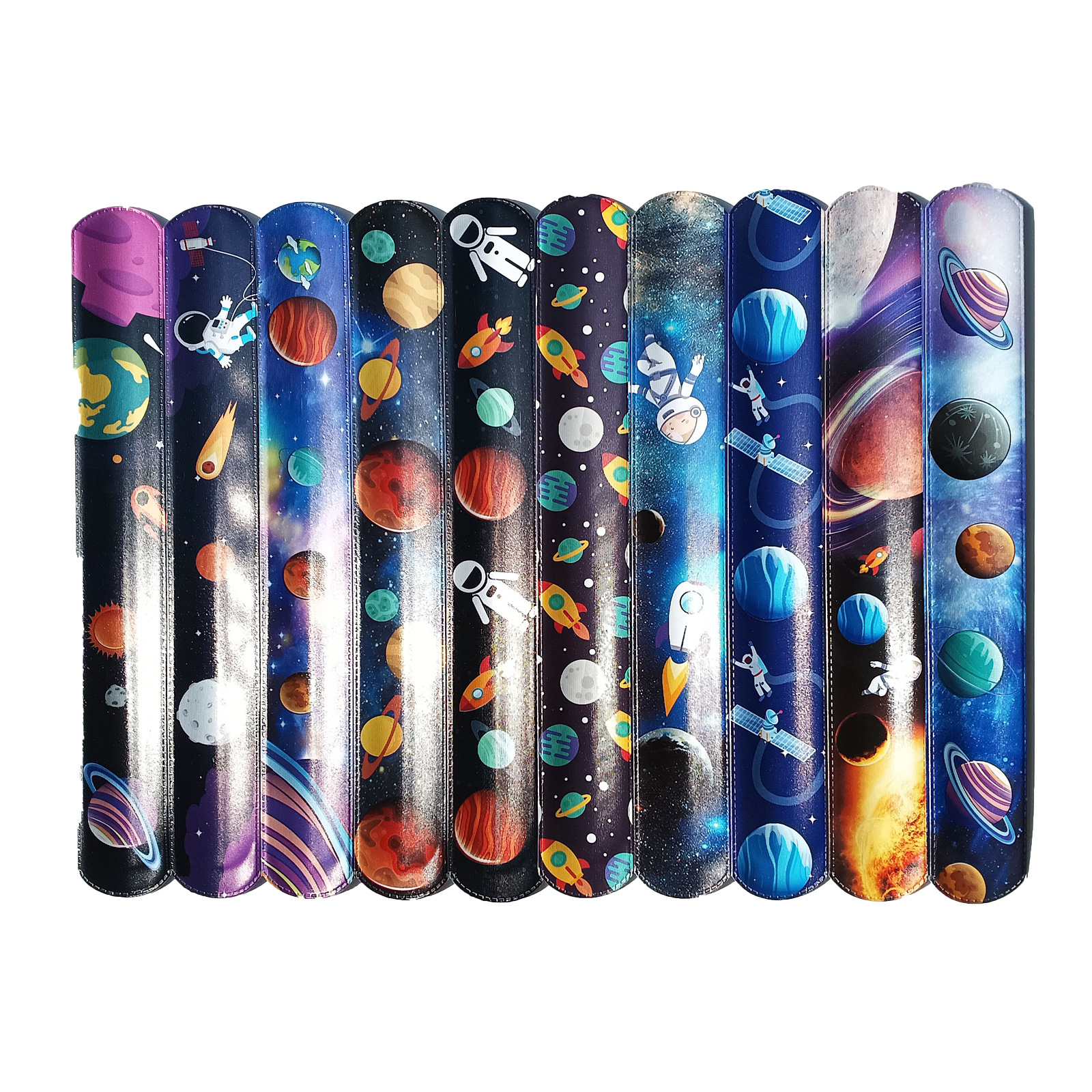 Nuevo cielo estrellado Snap anillo pulsera astronauta Snap anillo nueva serie pulsera del Partido de los niños