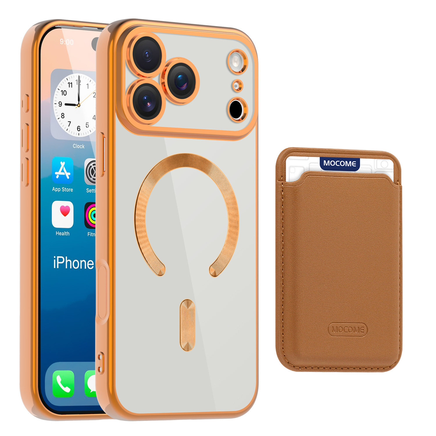 Neue magnetische Hülle im CD-Design mit Kartenhalter für iPhone 17 Pro Max, stoßfeste Hülle für alle iPhone-Serien_voghion.com