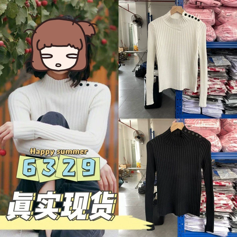Большой кузен Лю Вэнь одежда в том же стиле, свитер, Женский пуловер, белая водолазка, вязаный кашемировый топ, Базовая рубашка, осень и зима