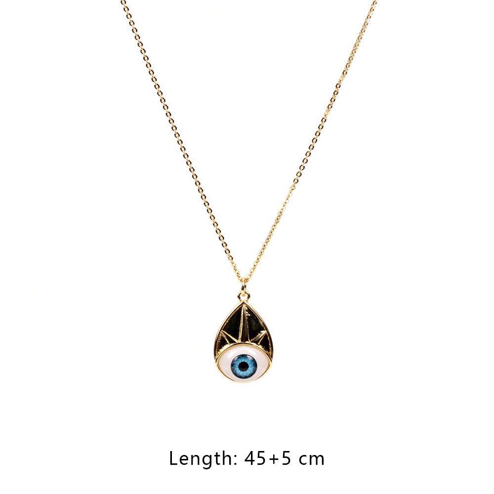 Fashion Devilu0027s Eye Copper Gold-plated Pendant Short Necklace