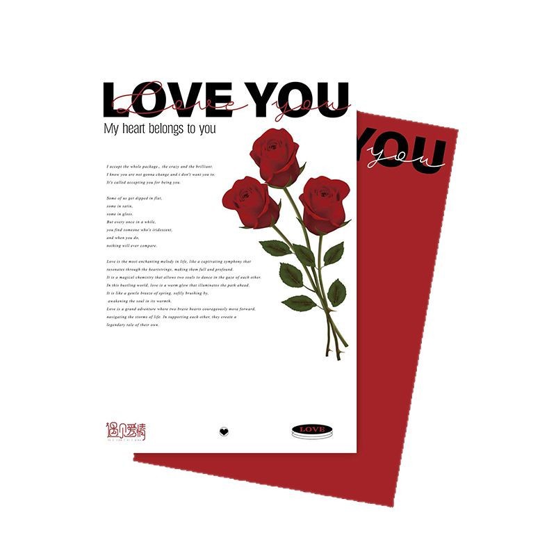 Diario de flores, papel de embalaje de flores, papel de embalaje de flores de San Valentín, papel kraft importado