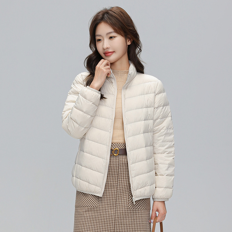 2026 Autumn/Winter New Korean Style Stand Collar Lightweight down Jacket for Women, Short Large Size Warm Coat with 90% White Duck Down, Pinghu 2026 Autumn/Winter New Korean Style Stand Collar Lightweight down Jacket for Women, Short Large Size Warm Coat with 90% White Duck Down, Pinghu