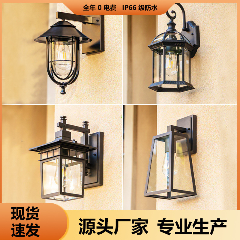 Outdoor Waterproof and Rust-Proof Wall Lamp for Villa Corridors and Courtyards, High-Temperature Resistant Exterior Wall Balcony Gate Pillar Terrace Light