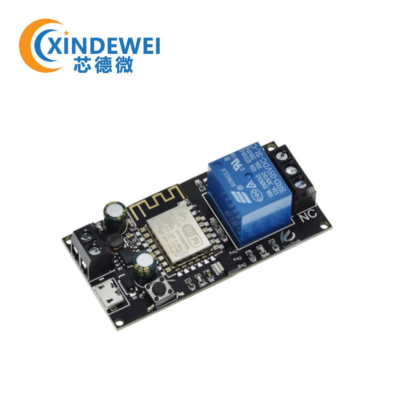 WIFI手机远程控制继电器模块XY-WF36V智能家居手机APP DC6V~36V