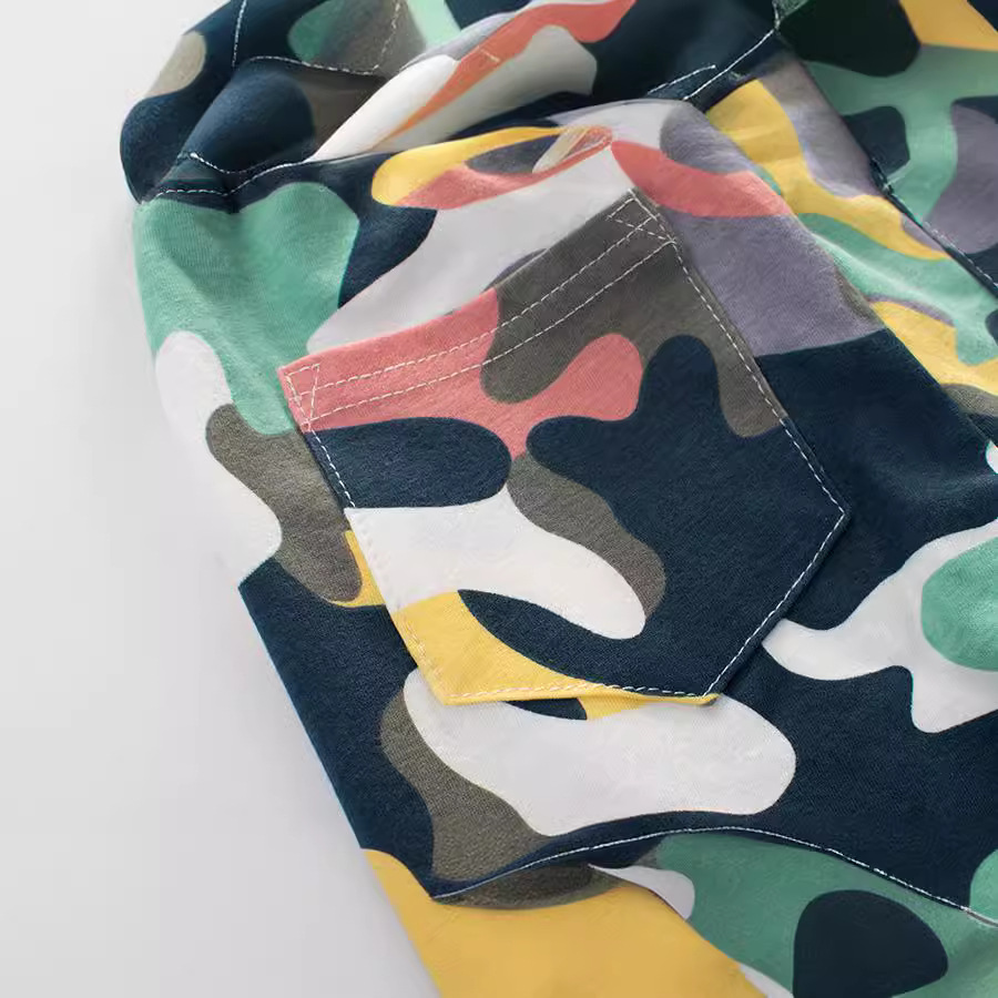 Pantalones de camuflaje para niños, estilo coreano, de algodón y licra, novedad de verano 2026, pantalones cortos para niños, venta al por mayor