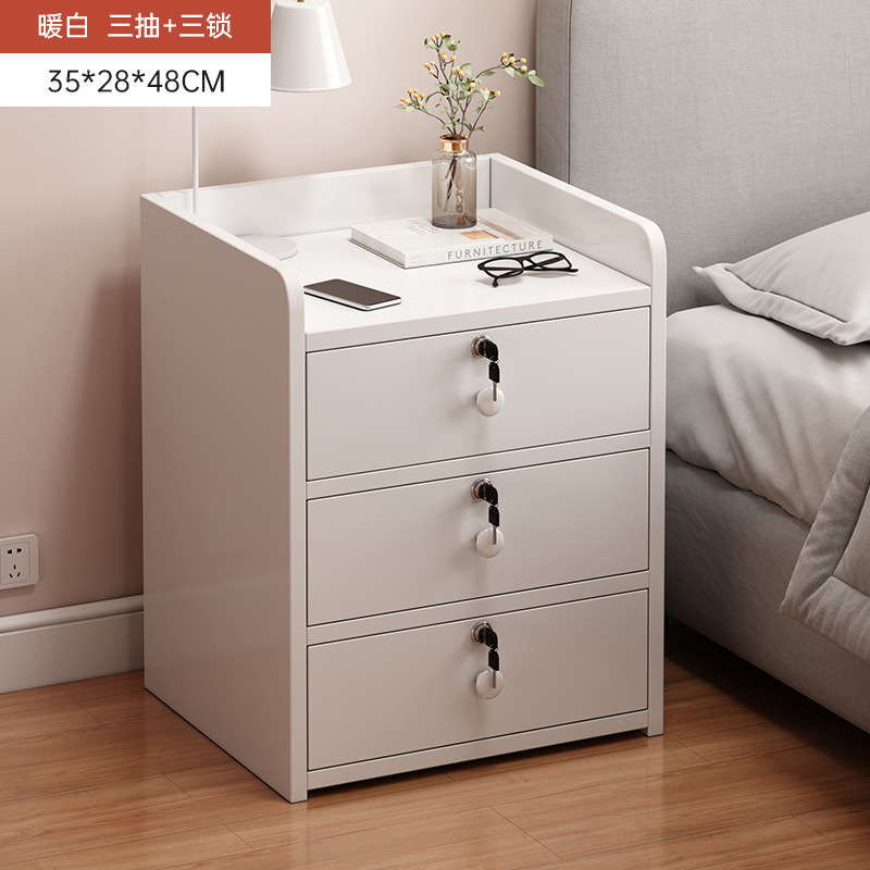 Escritorio de cabezal de cama simple moderno dormitorio alquiler de habitaciones de almacenamiento estante armario de almacenamiento 2025 nuevo