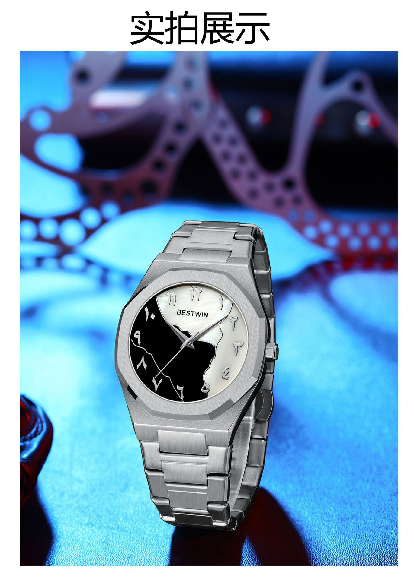 140g Weight Tempered Glass Mirror Material Stainless Steel Strap Material Watch Classification Pointer Display Type Double Side Snaps Buckle Style Diamond Dial Shape Daily, Street Occasion Quartz Movement Solid Color Pattern All Seasons Season Men's Gender Business, Classic Style Style Business Classic Style Solid Color Double Side Snaps Quartz Watch 4