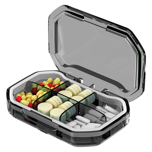 Portable medicine box packed with three meals a day, sealed and moisture-proof mini medicine box, portable for seven days a week