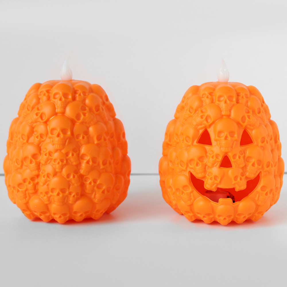 Transfronterizo nueva lámpara de calabaza de Halloween decoración cráneo lámpara de noche fiesta atmósfera diseño accesorios lámpara de pony