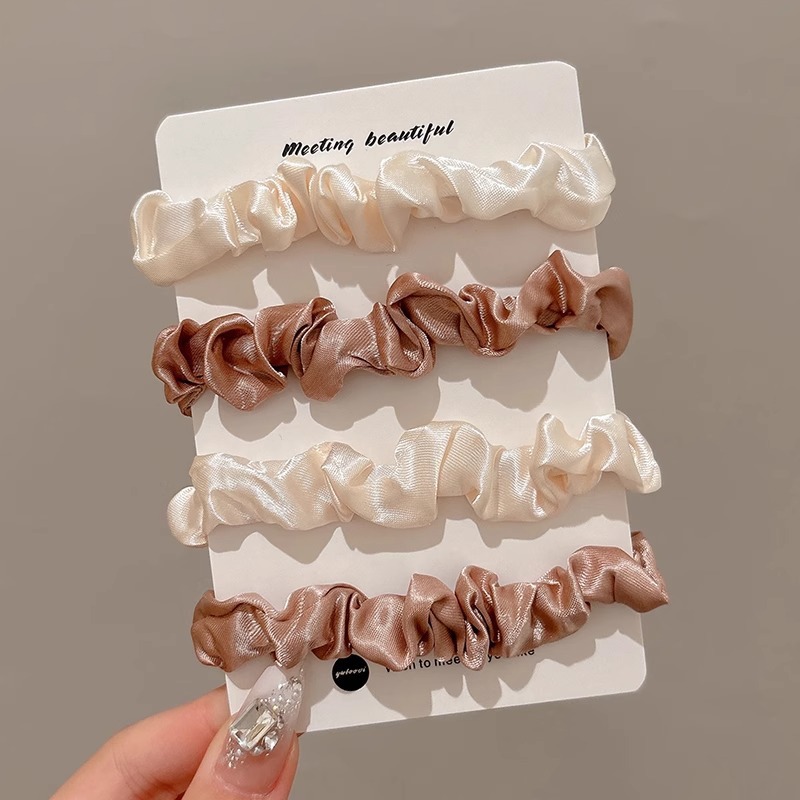 Lazo para el cabello de intestino grueso de encaje de alta calidad de Corea para mujer, banda elástica y duradera, bufanda cuadrada de todo fósforo, cuerda para la cabeza, accesorios para el cabello