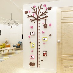 Growing Tree Height Sticker Acrylic 3D Stereo Removable Living Room Home Use Children's Room Height Measurement Wall Sticker