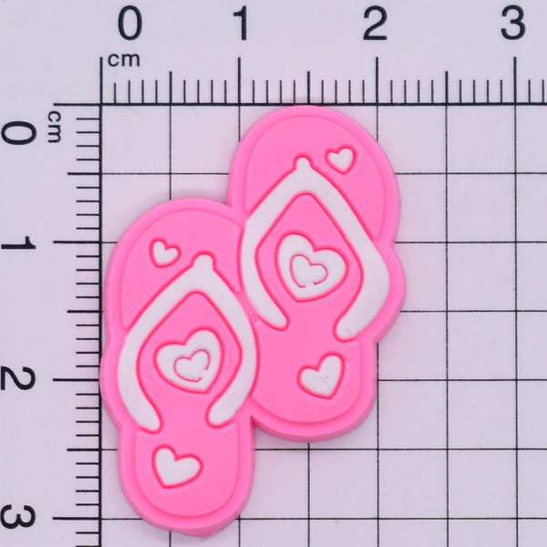 Soft rubber: small pink slippers [2.2×3.1cm]