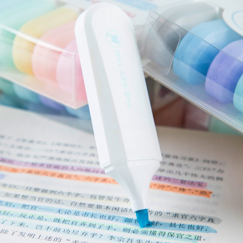 Color H992-8 protección ocular cabeza suave resaltador estudiante escuela suministros graffiti pintura multicolor diario pluma resaltador