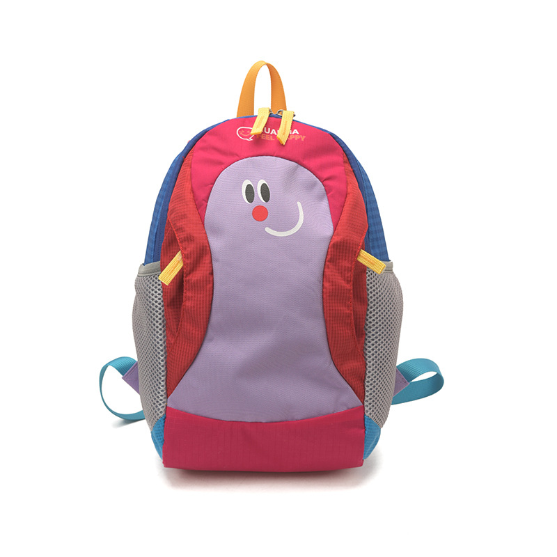 Hermosa cara sonriente para padres e hijos viajar mochila de gran capacidad de contraste de color bolsas escolares de dibujos animados lindas mochila infantil