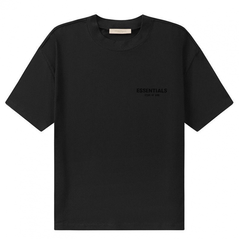 寧波オリジナルファーストハンドFOG複線ESSレターフロックプリント男女カップルルーズTシャツハイストリートOS半袖|undefined