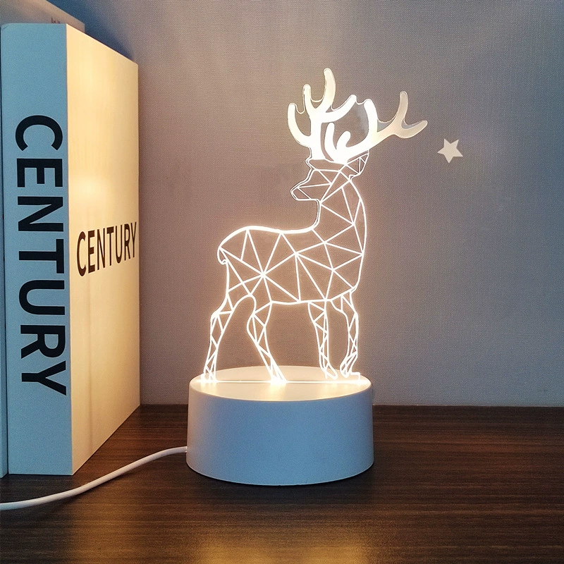 Creative three dimensional night light for bedroom, LED lantern for bed, energy-saving lamp, wholesale, 3D, eyes protection