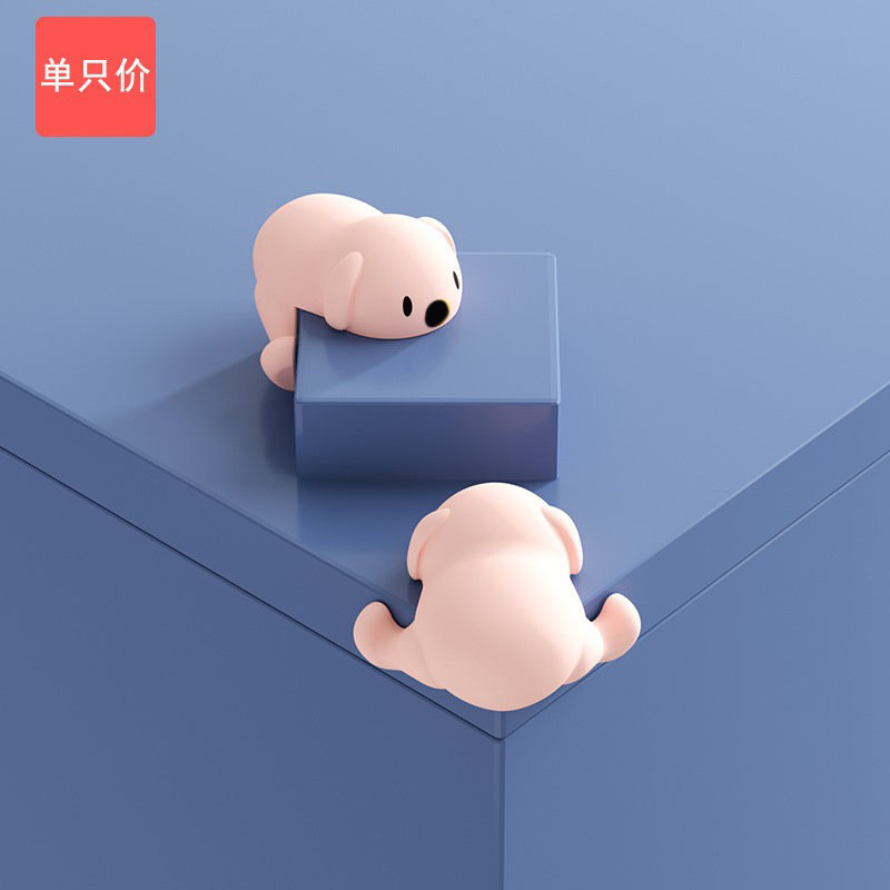 Animales transfronterizos Conejo Silicona Esquina de mesa Esquina de protección Esquina anticolisión Esquina anticolisión para niños Equipo de protección de seguridad para bebés