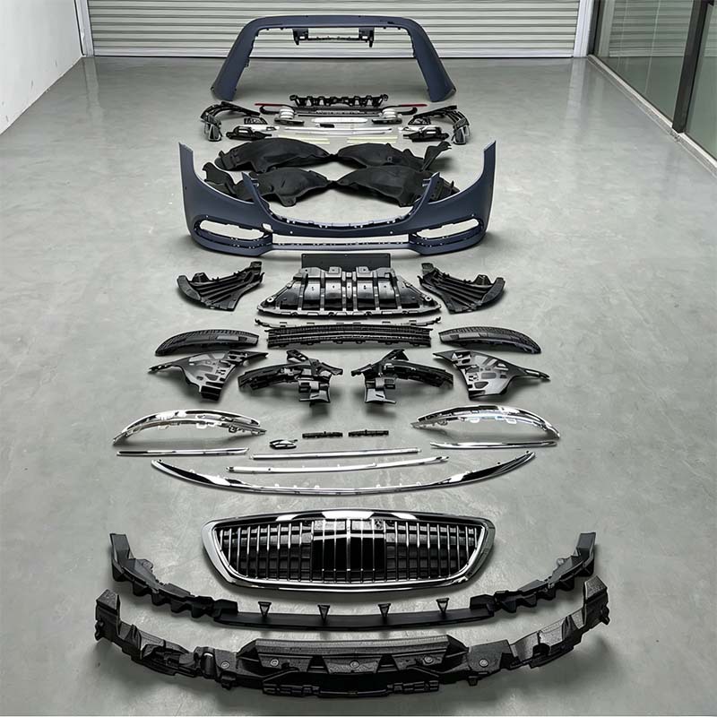 Applicable to 18-20 Model Mercedes-Benz S-Class W222 Late-Model Versions, Modified with Maybach Body Kit, Upgraded Front and Rear Bumpers and Grille
