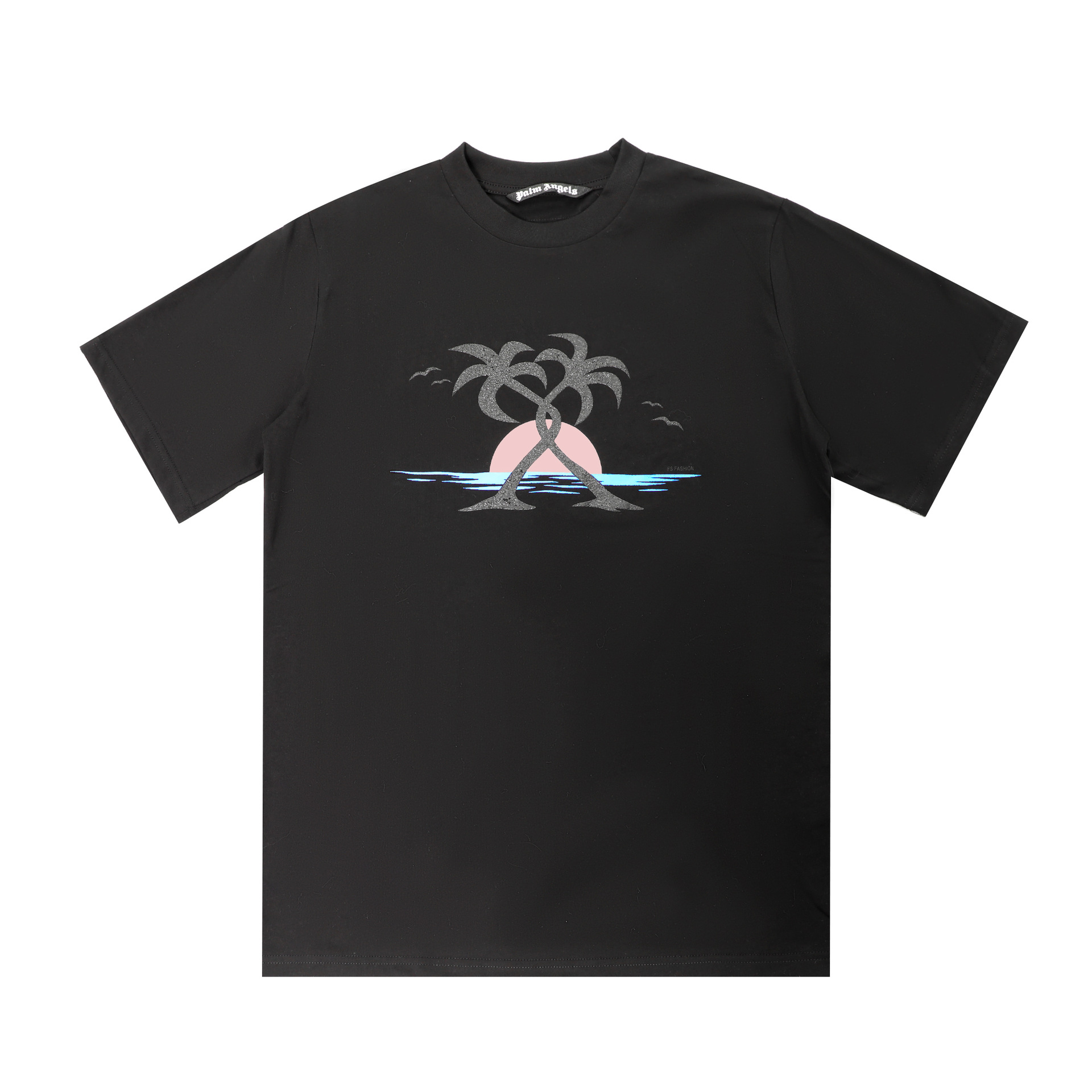 Palm Angels T-shirt Sunset Palm Tree Black