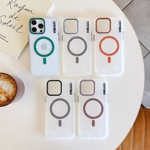 卡夫苹果iPhone16手机壳磨砂磁吸15Pro新款彩色按键彩绘PC保护套